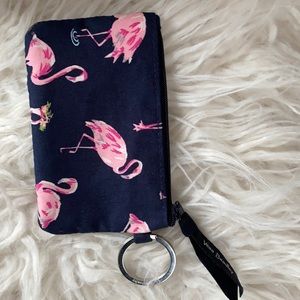 vera bradley flamingo id case